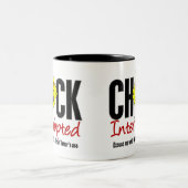 Tasse 2 Couleurs Poussin de tumeur cérébrale interrompu (Centre)