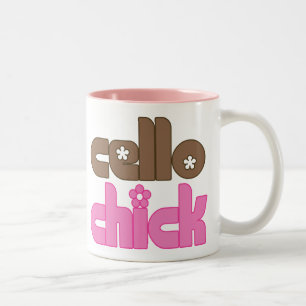 Tasse 2 Couleurs Poussin mignon de violoncelle