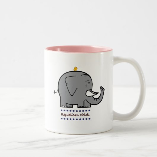 Tasse 2 Couleurs poussin républicain (Droit)