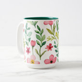 Tasse 2 Couleurs Prairie de fleurs sauvages (Devant gauche)