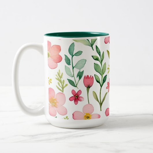 Tasse 2 Couleurs Prairie de fleurs sauvages (Gauche)