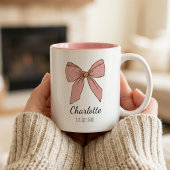 Tasse 2 Couleurs Pregnancy Announcement Gift For Aunt Proud Bow