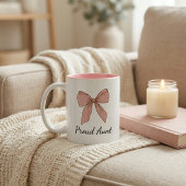 Tasse 2 Couleurs Pregnancy Announcement Gift For Aunt Proud Bow
