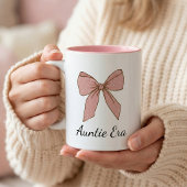 Tasse 2 Couleurs Pregnancy Announcement Gift For Aunt Proud Bow