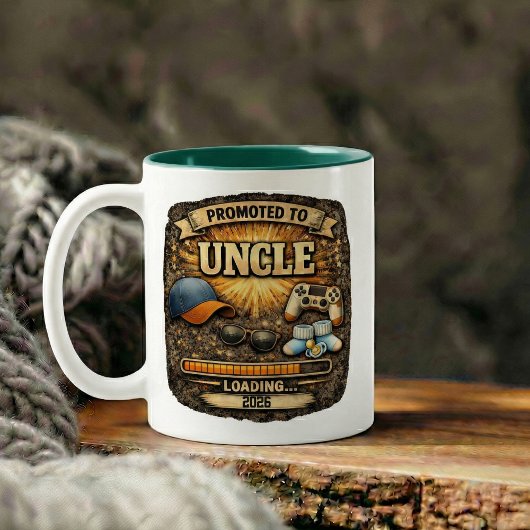 Tasse 2 Couleurs Pregnancy Announcement Gift for Uncle