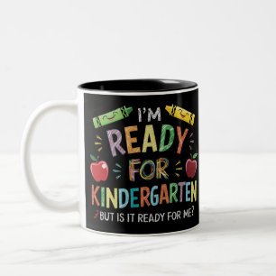 Tasse 2 Couleurs Premier jour de maternelle pour les enfants, retou