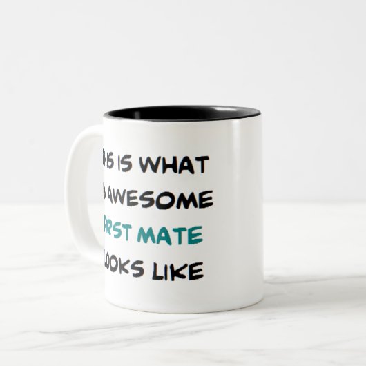 Tasse 2 Couleurs premier maté, génial (Devant gauche)