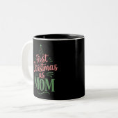 Tasse 2 Couleurs Premier Noël Comme Maman Mémoriser Noël (Devant gauche)