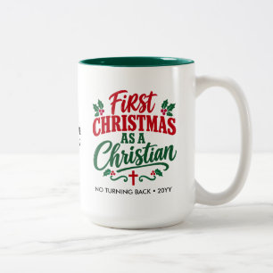 Tasse 2 Couleurs PREMIER NOËL Nouveau croyant chrétien