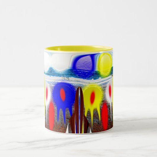 Tasse 2 Couleurs Première invasion Alien (Centre)