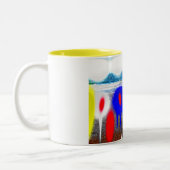 Tasse 2 Couleurs Première invasion Alien (Gauche)