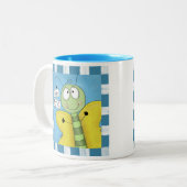 Tasse 2 Couleurs Prendre le papillon de vol (Devant gauche)