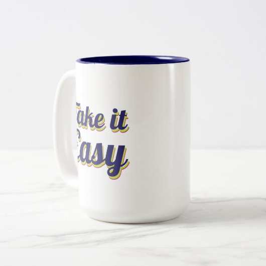 Tasse 2 Couleurs Prends-le facilement (Devant gauche)