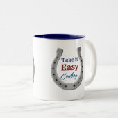 Tasse 2 Couleurs Prenez facilement Cowboy (Devant droit)
