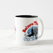 Tasse 2 Couleurs Prenez garde du loup ! USS Seawolf (Devant droit)