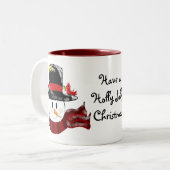 Tasse 2 Couleurs Prenez un Holly Jolly Christmas (Devant gauche)