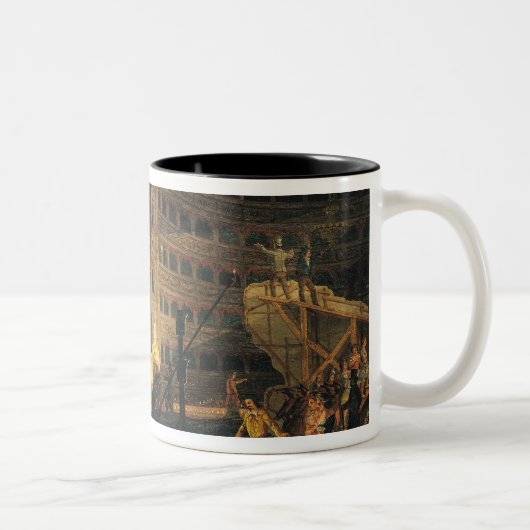 Tasse 2 Couleurs Préparation du paysage dans un théâtre (Droit)
