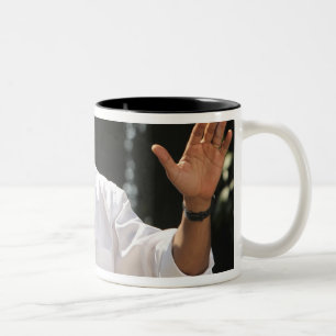Tasse 2 Couleurs Président Barack répond à des questions sur