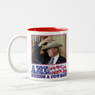 Tasse 2 Couleurs Président Trump American Cowboy