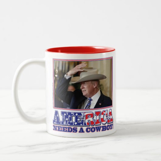 Tasse 2 Couleurs Président Trump American Cowboy (Gauche)