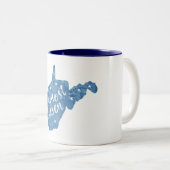 Tasse 2 Couleurs Presque Ciel Virginie-Occidentale (Devant droit)