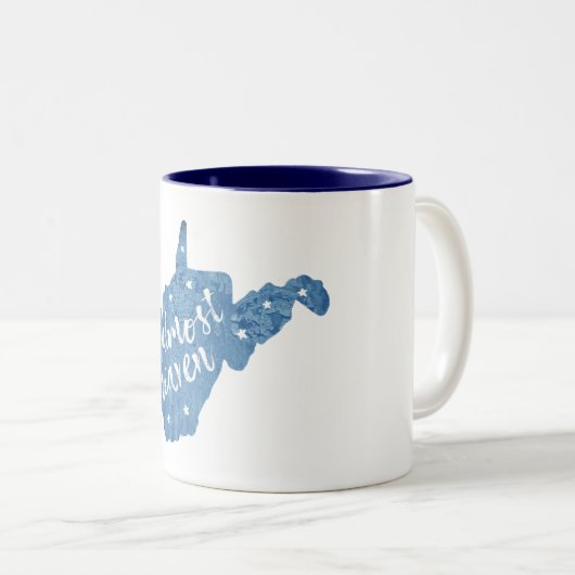 Tasse 2 Couleurs Presque Ciel Virginie-Occidentale (Devant droit)