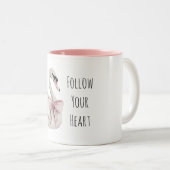 Tasse 2 Couleurs Pretty Swan Pink Bow (Devant droit)