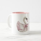 Tasse 2 Couleurs Pretty Swan Pink Bow (Devant gauche)