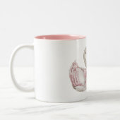 Tasse 2 Couleurs Pretty Swan Pink Bow (Gauche)