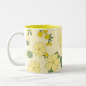 Tasse 2 Couleurs Pretty Yellow Summer Floral Pattern (Gauche)