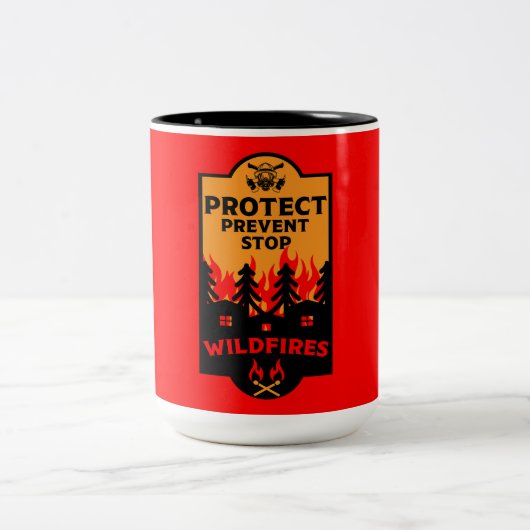 Tasse 2 Couleurs Prévention des incendies (Centre)