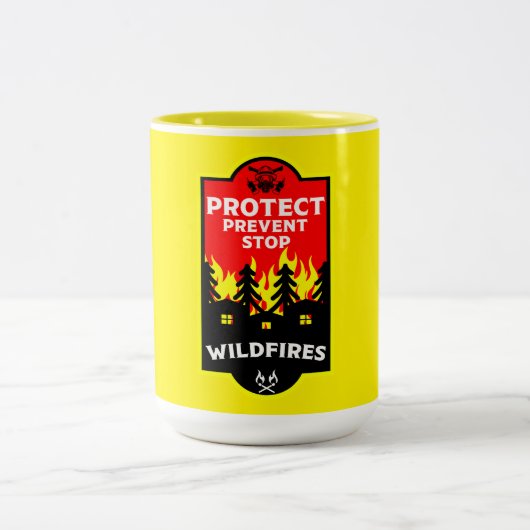 Tasse 2 Couleurs Prévention des incendies de brousse (Centre)