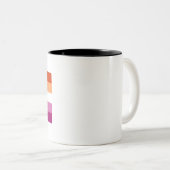 Tasse 2 Couleurs Pride lesbienne (Devant droit)