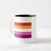 Tasse 2 Couleurs Pride lesbienne (Devant gauche)
