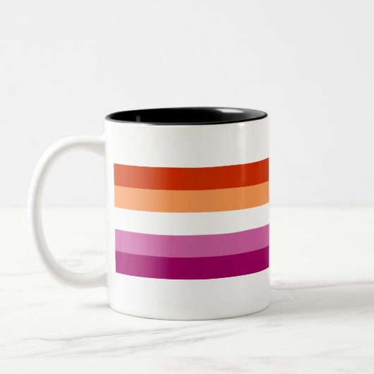 Tasse 2 Couleurs Pride lesbienne (Gauche)