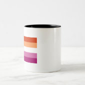 Tasse 2 Couleurs Pride lesbienne (Centre)