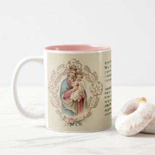 Tasse 2 Couleurs Prière bénie de Vierge Marie Jésus Memorare