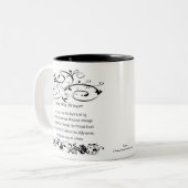 Tasse 2 Couleurs Prière de sérénité blanc (Devant gauche)