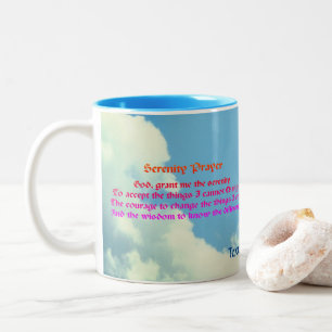 Tasse 2 Couleurs Prière de sérénité Ciel bleu Inspiration