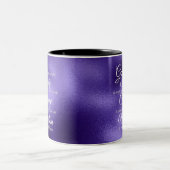 Tasse 2 Couleurs Prière de sérénité en blanc sur violet (Centre)