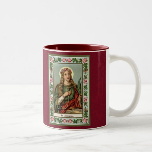 Tasse 2 Couleurs Prière des martyrs catholiques de Sainte-Philomène (Droit)