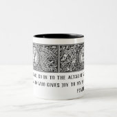 Tasse 2 Couleurs Prière religieuse catholique latine (Centre)