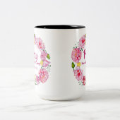 Tasse 2 Couleurs PRIEZ l'ESPOIR N'INQUIÈTENT PAS des fleurs de (Centre)