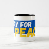 Tasse 2 Couleurs Priez pour la paix (Centre)