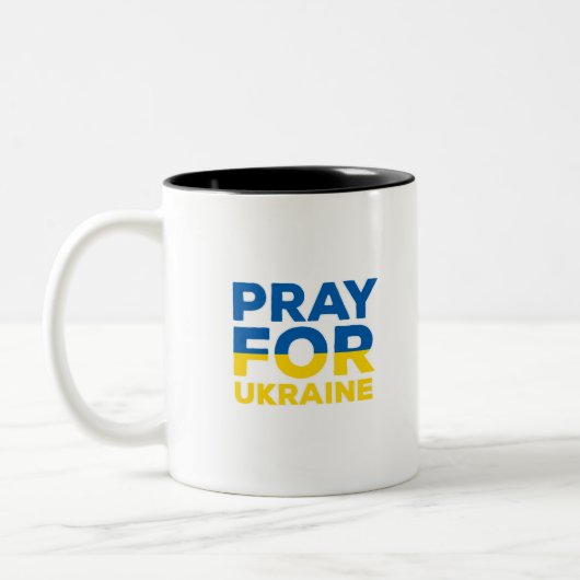 Tasse 2 Couleurs Priez Pour L'Ukraine (Gauche)