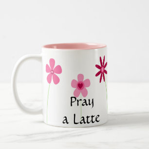 Tasse 2 Couleurs Priez un Latte 1 Thess. 5h17