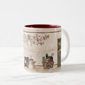 Tasse 2 Couleurs Primitive "Café 5 cents" (Devant droit)