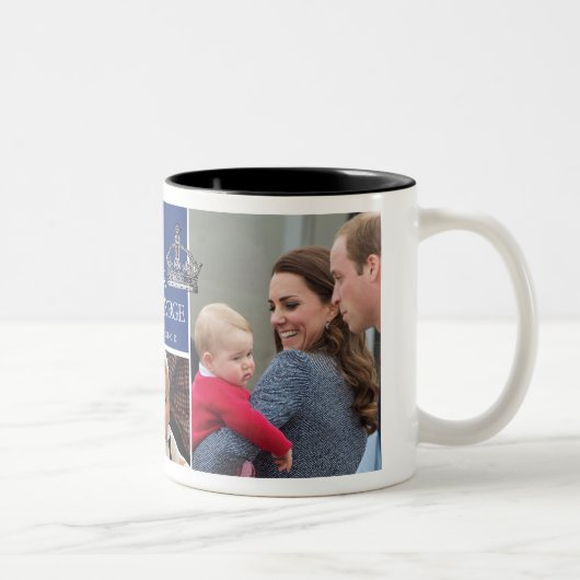 Tasse 2 Couleurs Prince George - William et Kate (Droit)