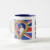 Tasse 2 Couleurs Prince William et mariage royal de Catherine (Devant gauche)