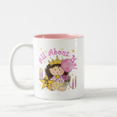 Tasse 2 Couleurs Princess All About Me 4th Birthday Tshirts (Gauche)